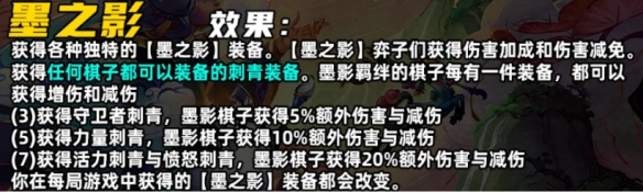 《金铲铲之战》S11墨之影羁绊介绍