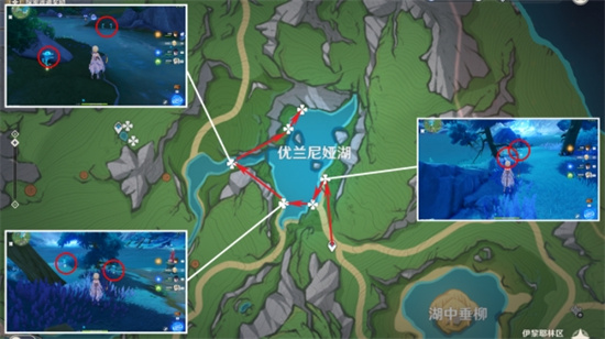 原神湖光铃兰最新高效采集路线图分享