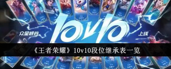 《王者荣耀》10v10段位继承表一览